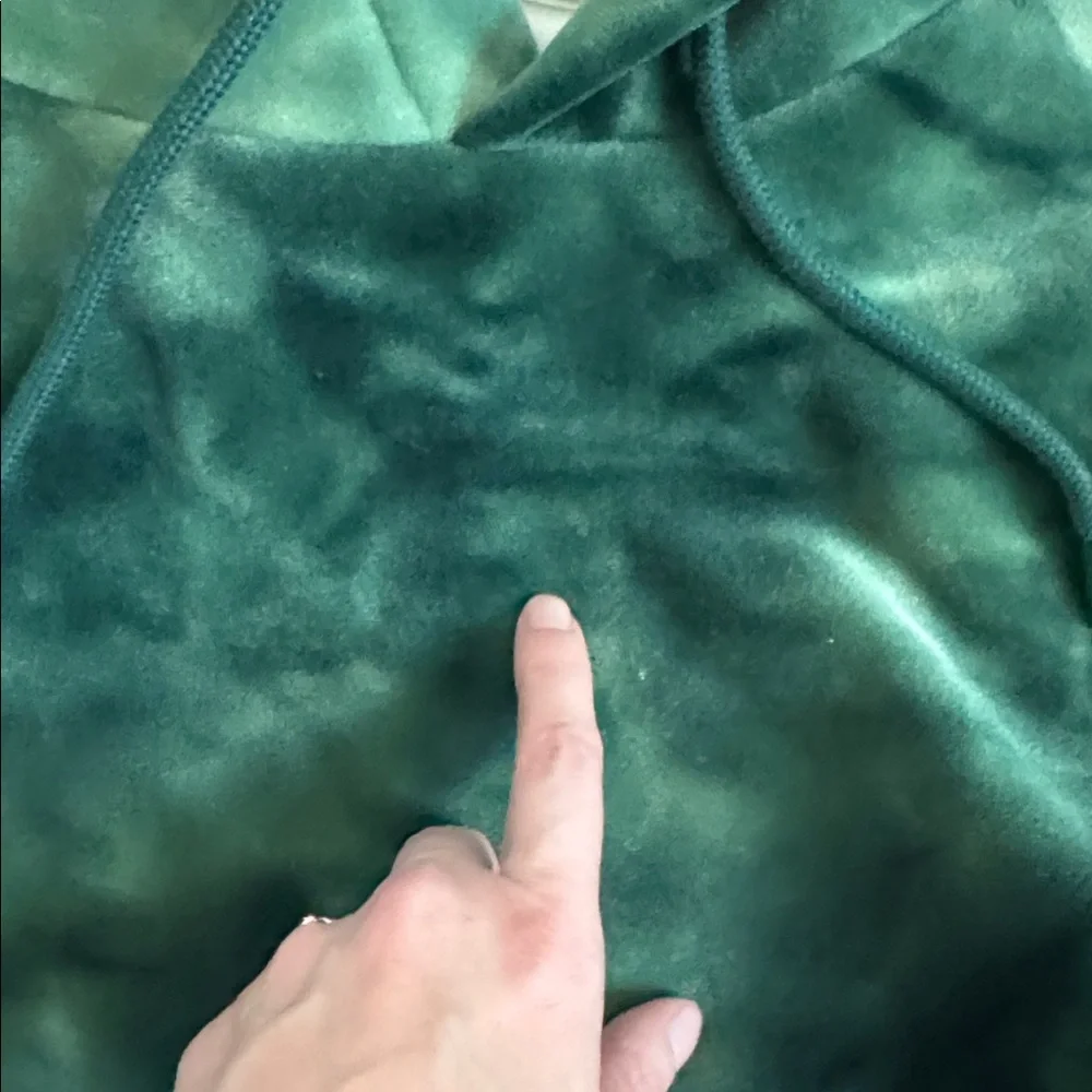 Spark Paw Velvet Emerald Green Human and Dog Hoodie Set Sizes L & L NWOT